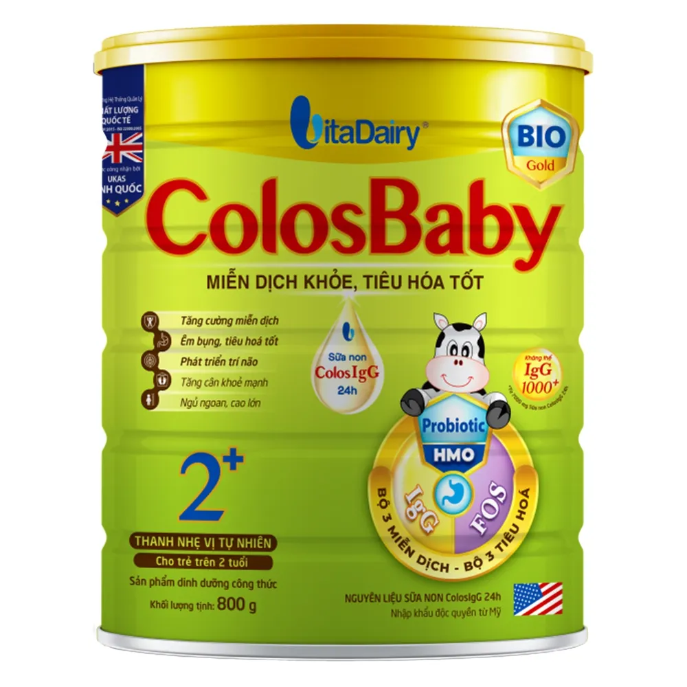 Sữa bột ColosBaby Bio Gold 2+ dành cho bé từ 2 tuổi (800g)