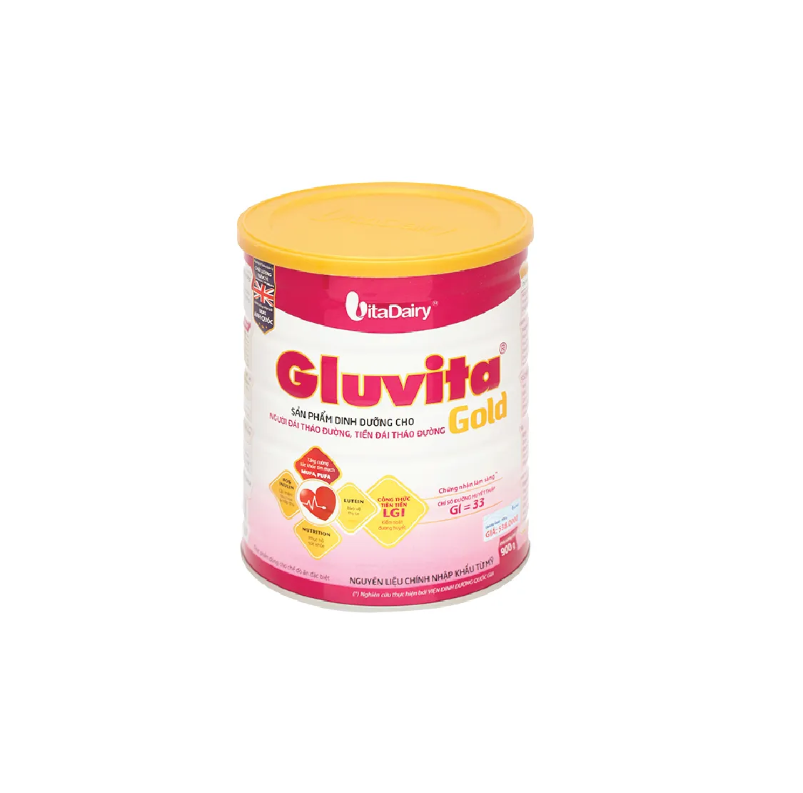 SỮA BỔ SUNG DINH DƯỠNG CHO NGƯỜI ĐÁI THÁO ĐƯỜNG GLUVITA GOLD VITADAIRY 900G