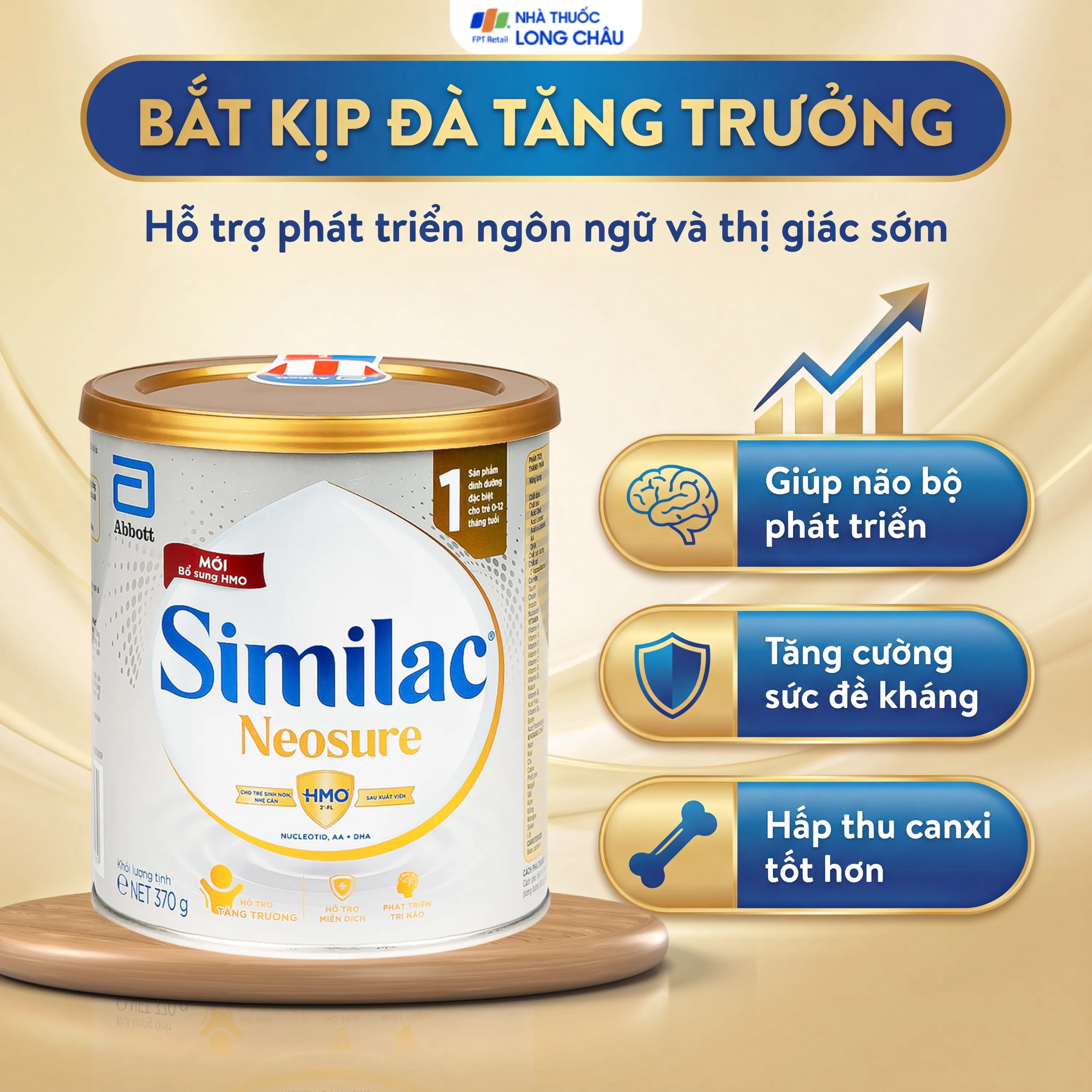 Sữa Similac Neosure hỗ trợ tăng trưởng, miễn dịch, phát triển trí não 370g (0-12 tháng) 4