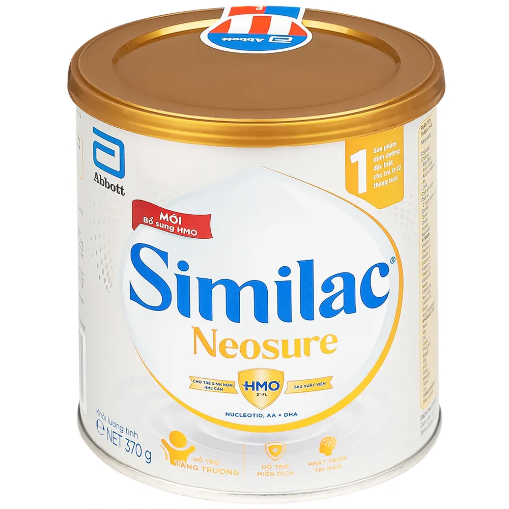 Sữa Similac Neosure hỗ trợ tăng trưởng, miễn dịch, phát triển trí não 370g (0-12 tháng) 8