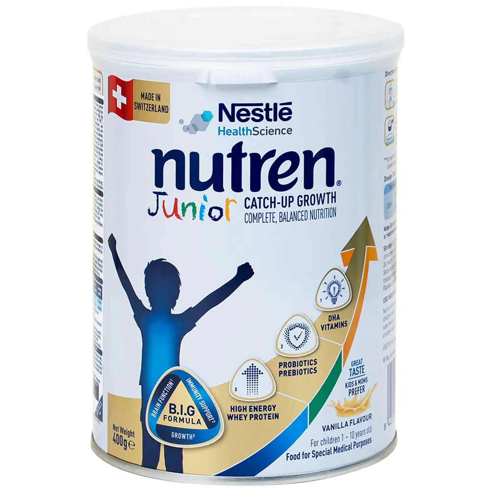 SỮA CHO TRẺ SUY DINH DƯỠNG NUTREN JUNIOR 1-10 TUỔI NESTLE 800G