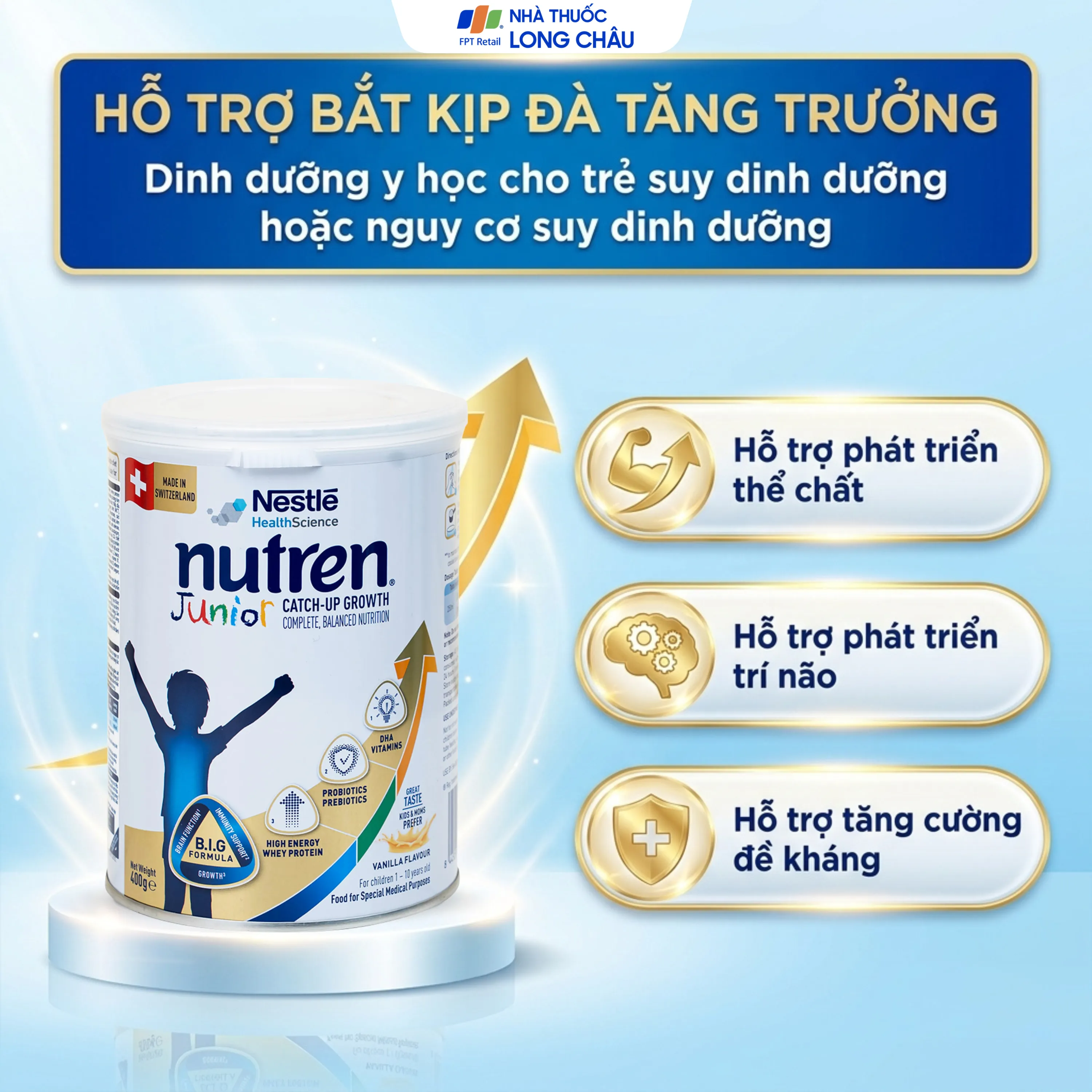 SỮA CHO TRẺ SUY DINH DƯỠNG NUTREN JUNIOR 1-10 TUỔI NESTLE 800G 5