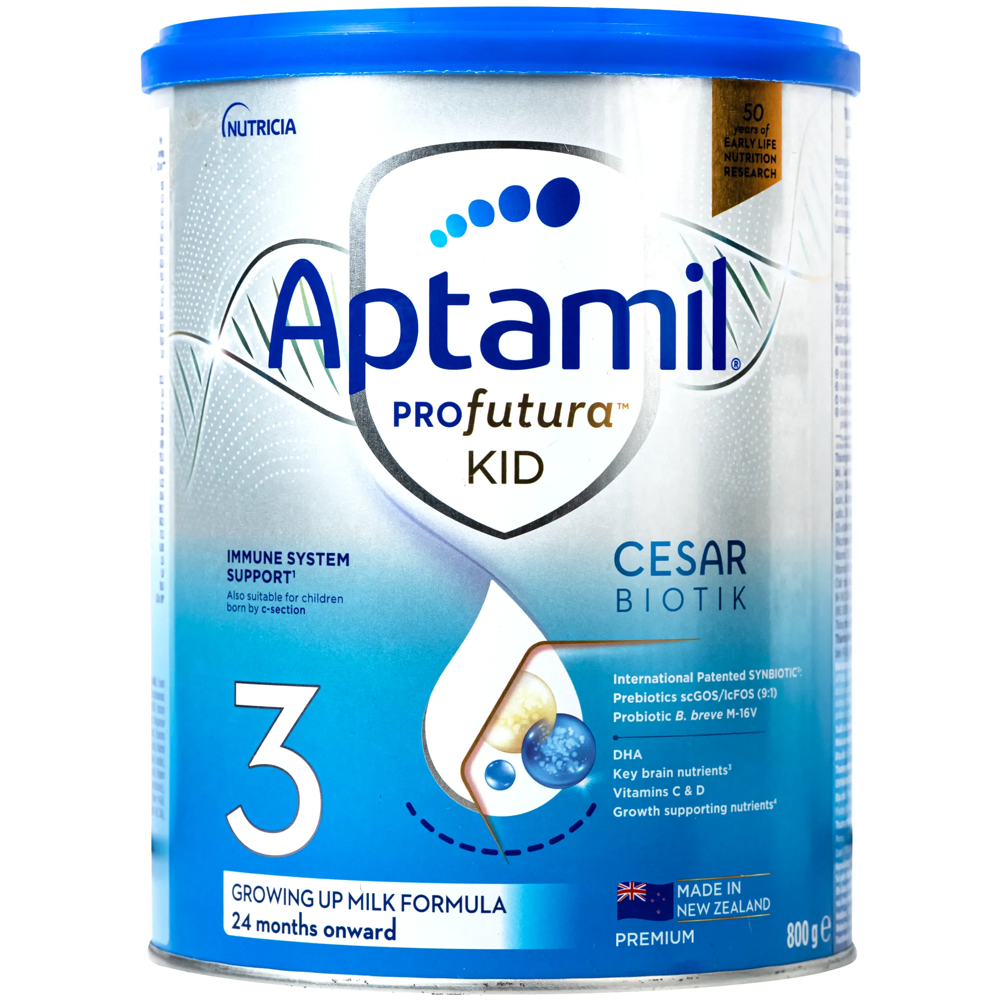 SỮA CHO TRẺ TỪ 24 THÁNG TUỔI APTAMIL PROFUTURA KID CESARBIOTIK 3 GROWING UP MILK FORMULA DANONE 800G