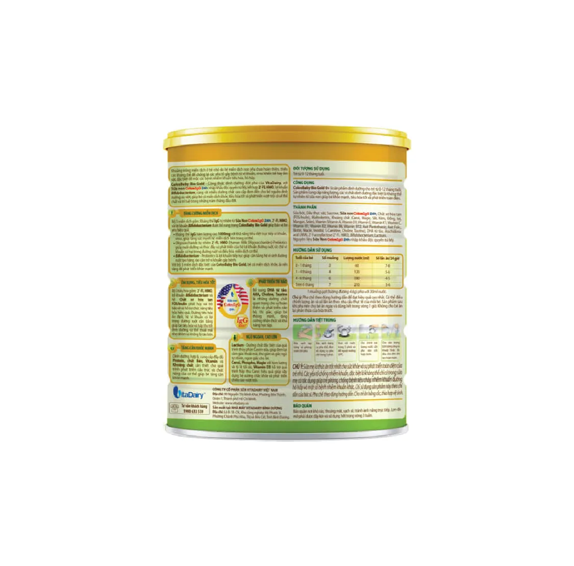 Sữa Colosbaby Gold 0+ bổ sung kháng thể cho bé từ 0 – 12 tháng (400g) 2