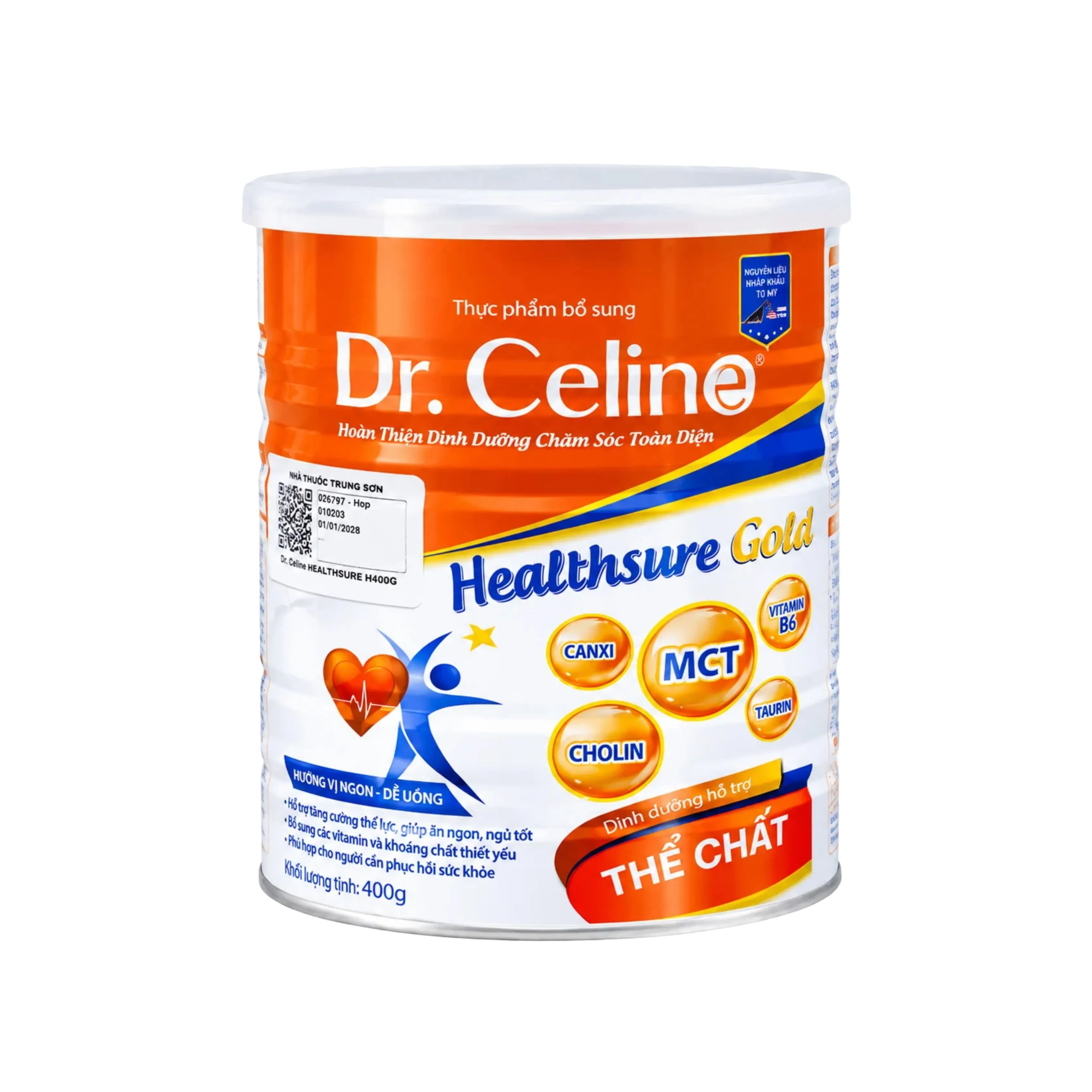 Sữa dinh dưỡng cho người cao tuổi Dr. Celine Healthsure Gold 400g
