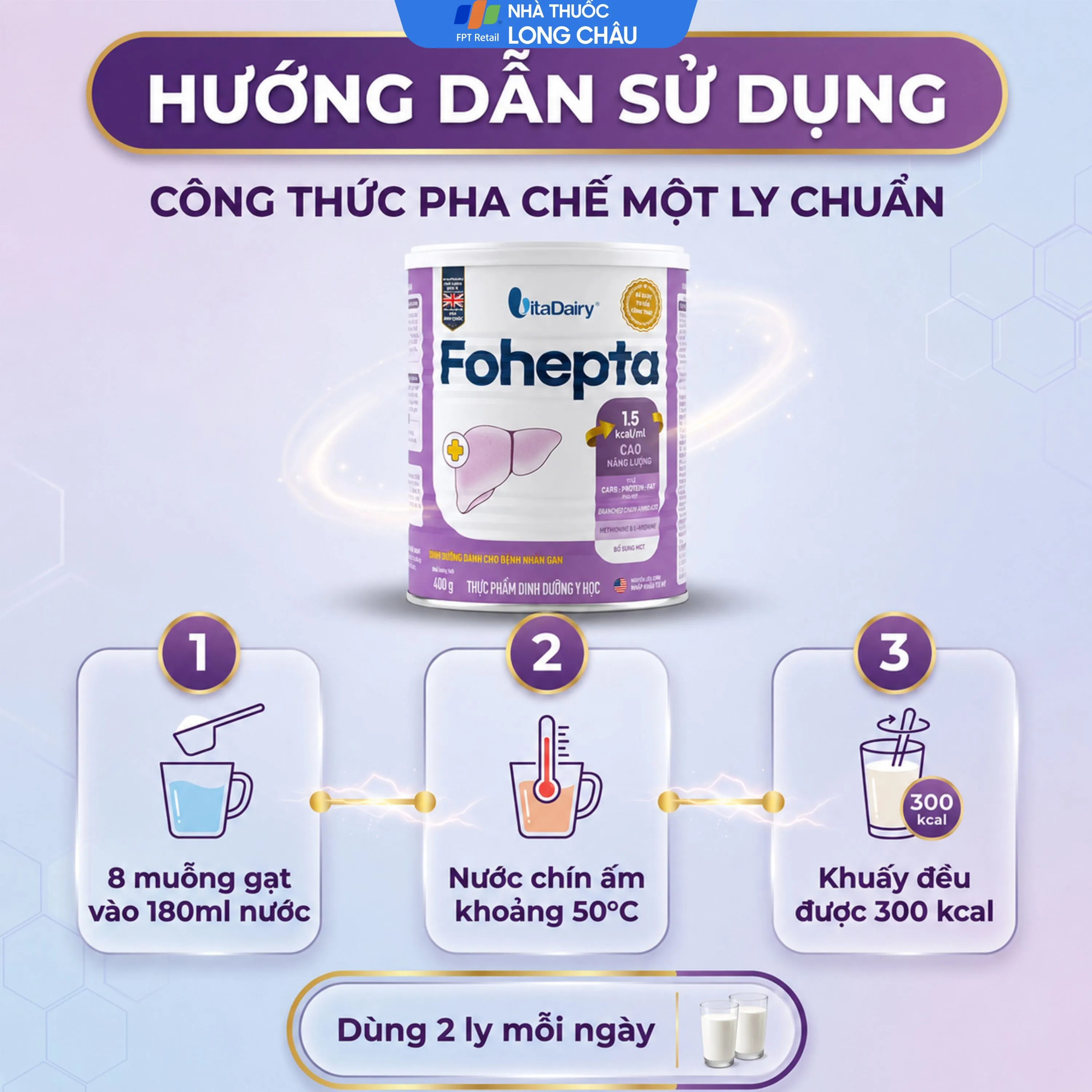 SỮA DINH DƯỠNG DÀNH CHO BỆNH NHÂN GAN FOHEPTA VITADAIRY 400G 5