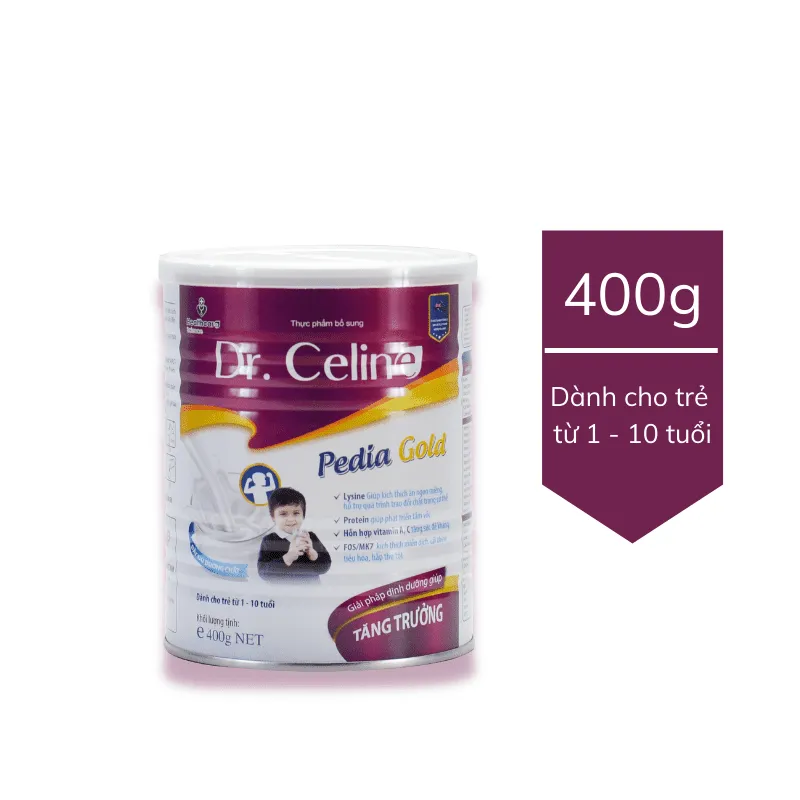 Sữa dinh dưỡng Dr. Celine Pedia Gold hỗ trợ cao khỏe thông minh cho trẻ từ 1 Tuổi (400g)