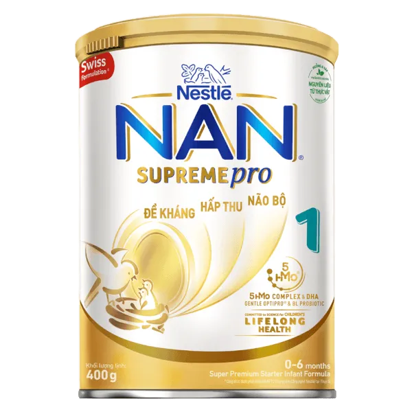 Sữa dinh dưỡng Nan Supreme Pro 1 dành cho bé từ 0 đến 12 tháng tuổi (400g)