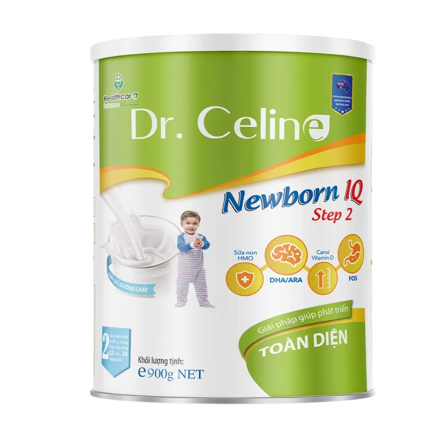 Sữa Dr. Celine Newborn IQ Step 2 tăng cường đề kháng cho trẻ từ 12-24 tháng tuổi (900g)