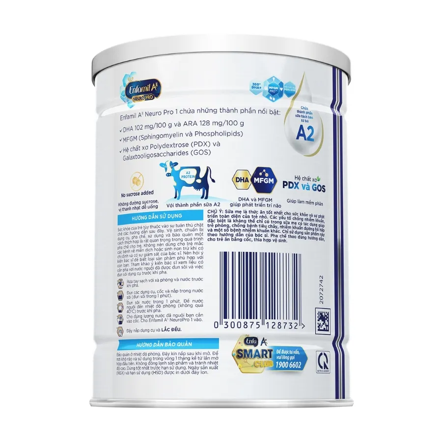 Sữa Enfamil A2 Neuropro 1 cho trẻ 0-6 Tháng (Hộp 350g) 2