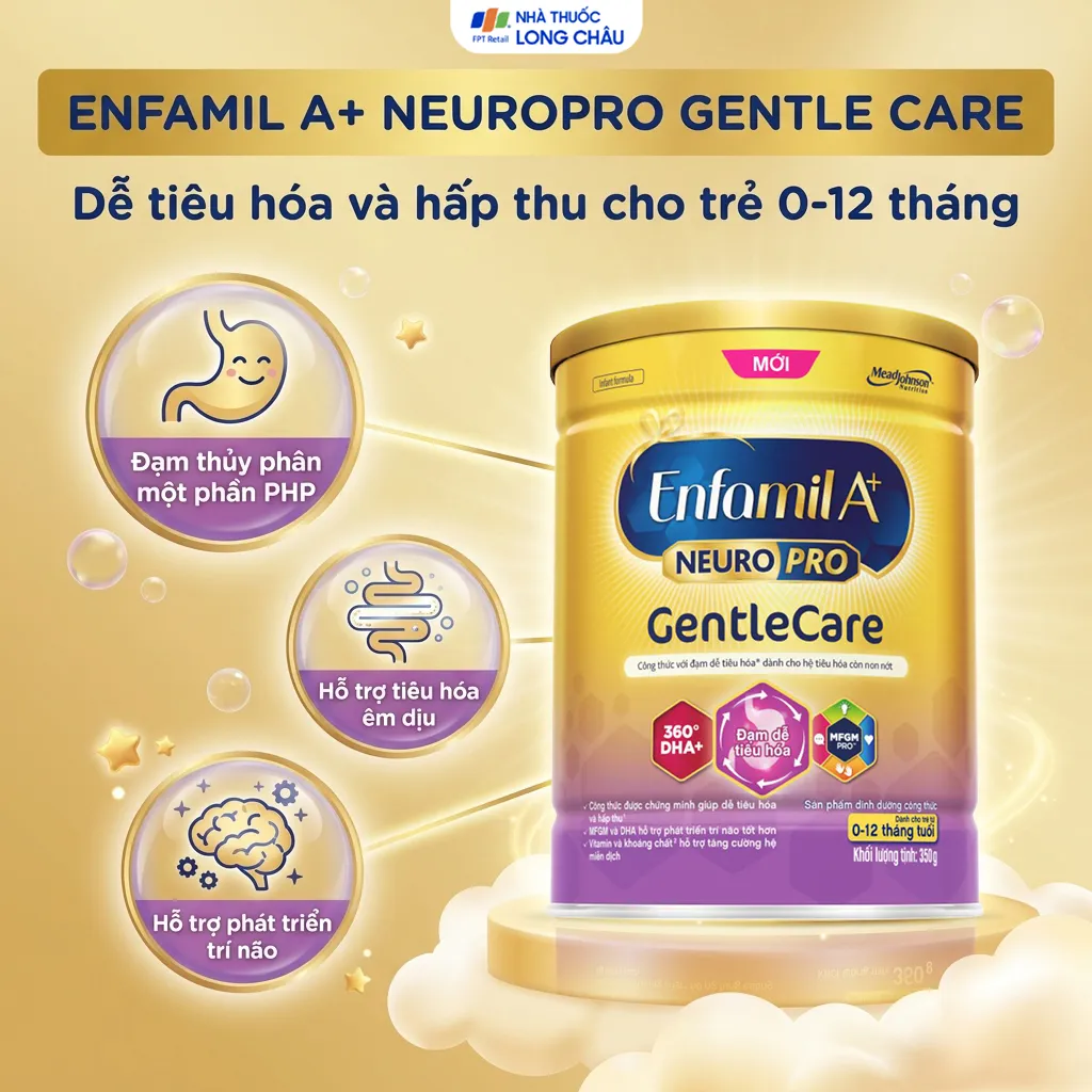 SỮA ENFAMIL A+ NEUROPRO GENTLE CARE 0-12 THÁNG 350G 2