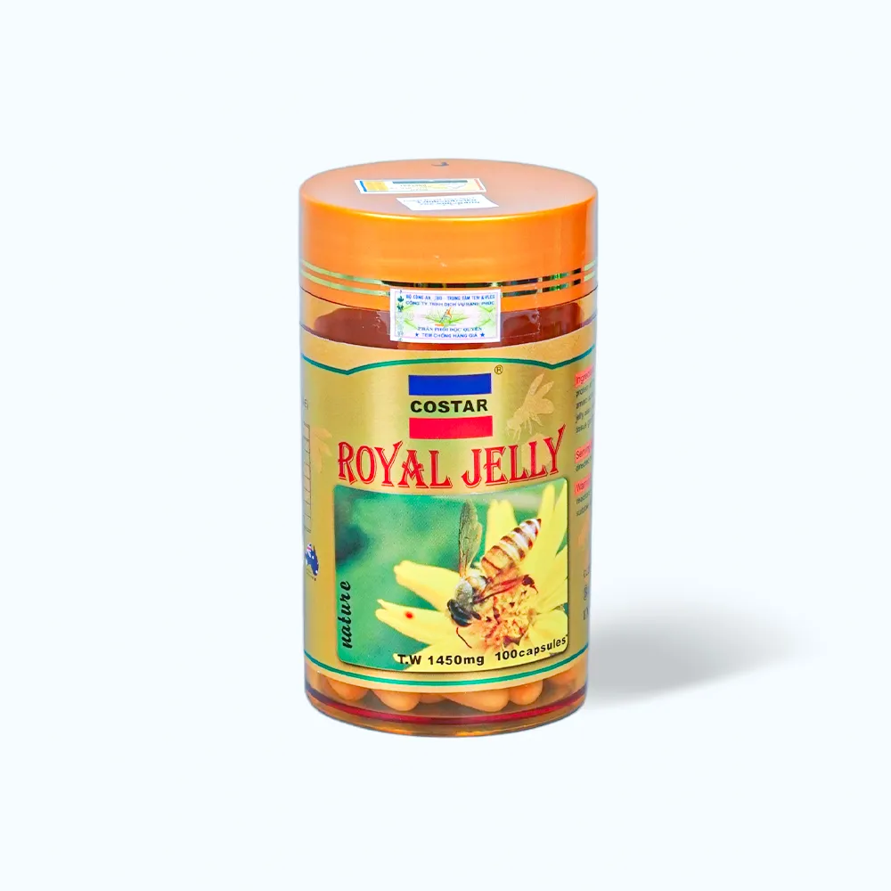Sữa ong chúa Costar Royal Jelly Softgel (lọ 100 viên) làm đẹp da, ngừa lão hóa