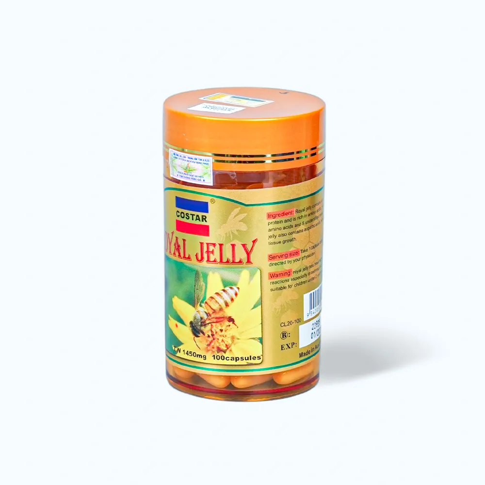 Sữa ong chúa Costar Royal Jelly Softgel (lọ 100 viên) làm đẹp da, ngừa lão hóa 3