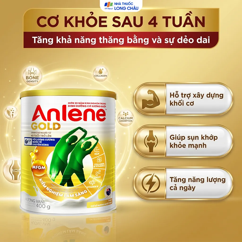 SỮA TĂNG CƯỜNG SỨC KHỎE CƠ-XƯƠNG-KHỚP ANLENE GOLD 5X HƯƠNG VANI 400G 3