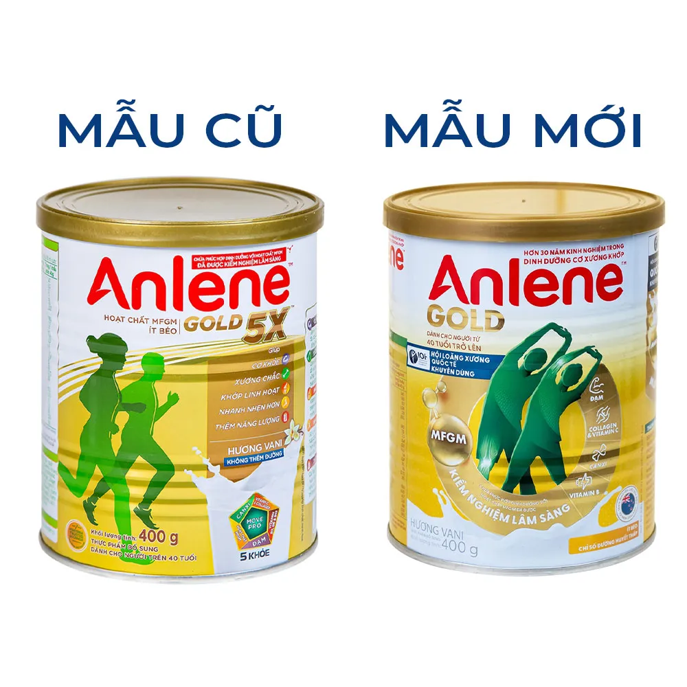 SỮA TĂNG CƯỜNG SỨC KHỎE CƠ-XƯƠNG-KHỚP ANLENE GOLD 5X HƯƠNG VANI 400G 6