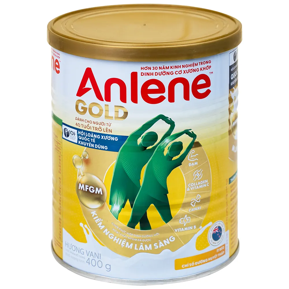SỮA TĂNG CƯỜNG SỨC KHỎE CƠ-XƯƠNG-KHỚP ANLENE GOLD 5X HƯƠNG VANI 400G 9
