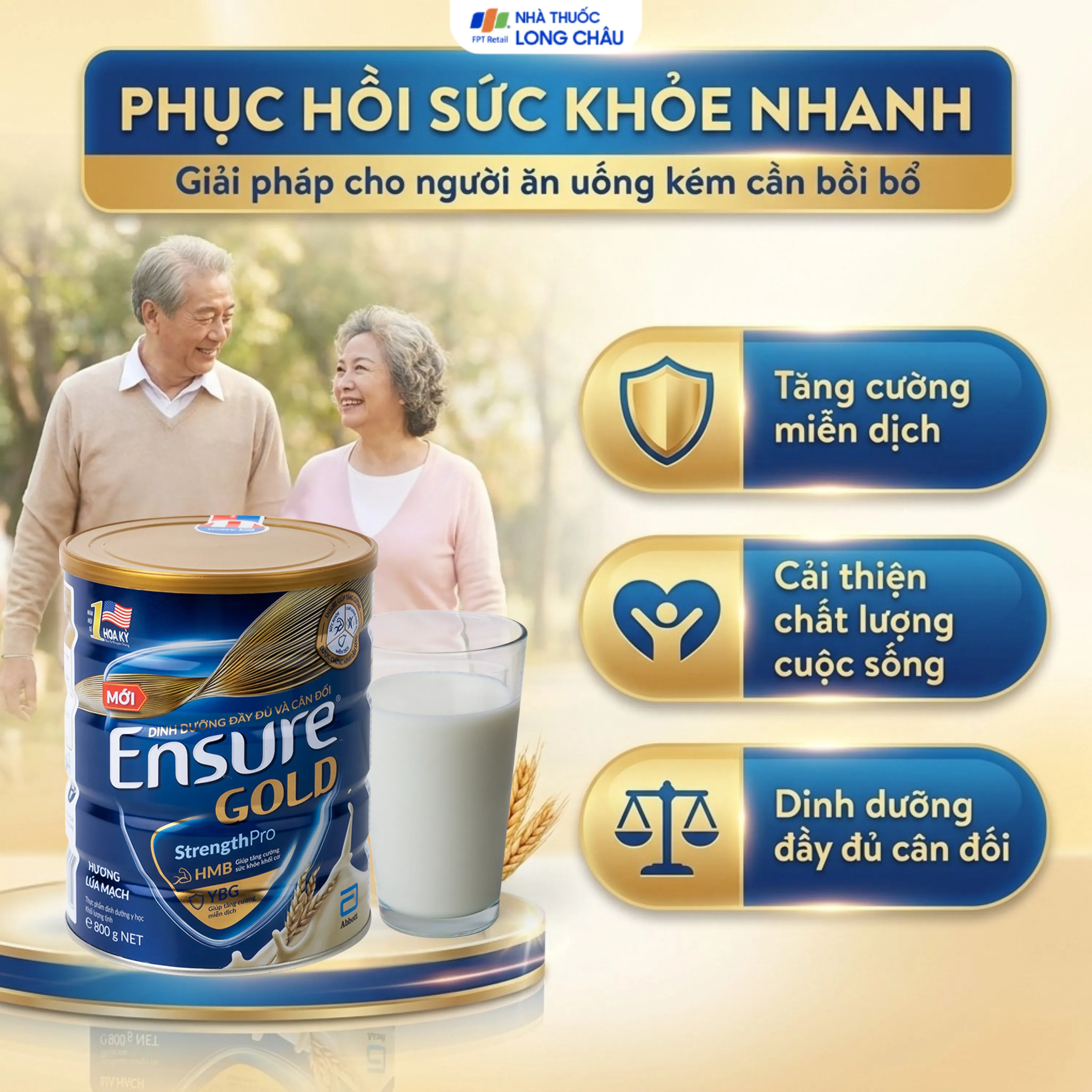 SỮA TĂNG CƯỜNG SỨC KHỎE ENSURE GOLD STRENGTHPRO HƯƠNG LÚA MẠCH 800G 4