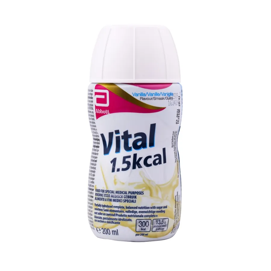 Sữa Vital 1.5kcal hương Vanilla - Giải pháp cho người suy dinh dưỡng và bệnh nhân ung thư, kém hấp thu (200ml)