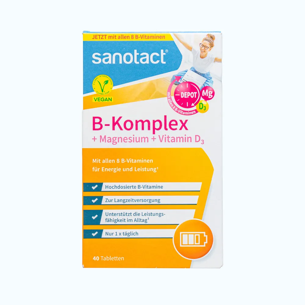 Sanotact B-Komplex Magnesium D3 hỗ trợ tăng sức đề kháng (Hộp 40 viên) 2