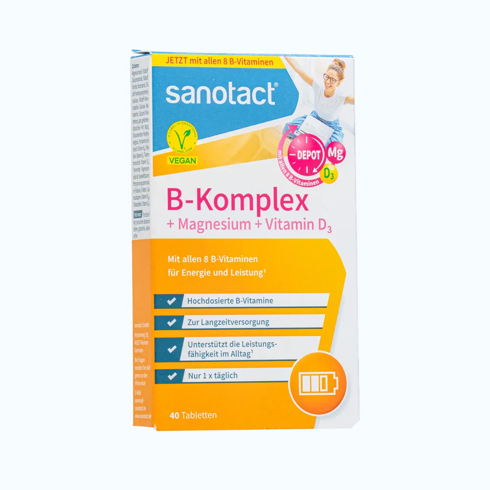Sanotact B-Komplex Magnesium D3 hỗ trợ tăng sức đề kháng (Hộp 40 viên) 3
