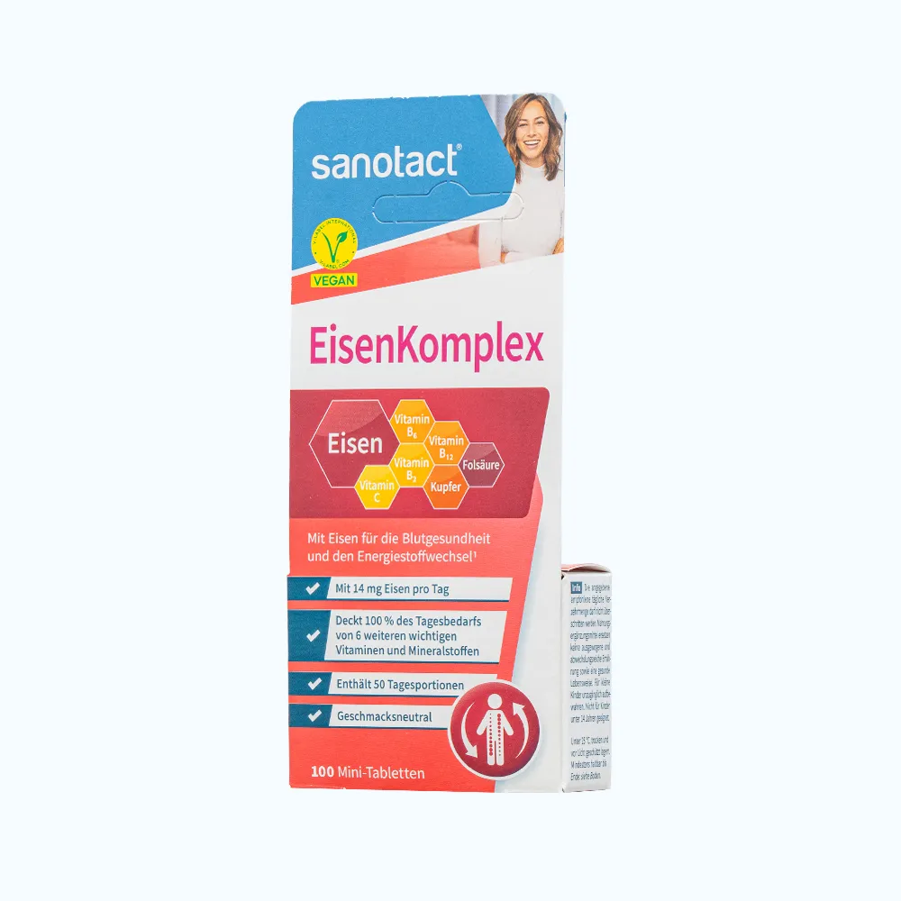 SANOTACT EISENKOMPLEX Bổ Sung Sắt (Hộp 100 viên) 3