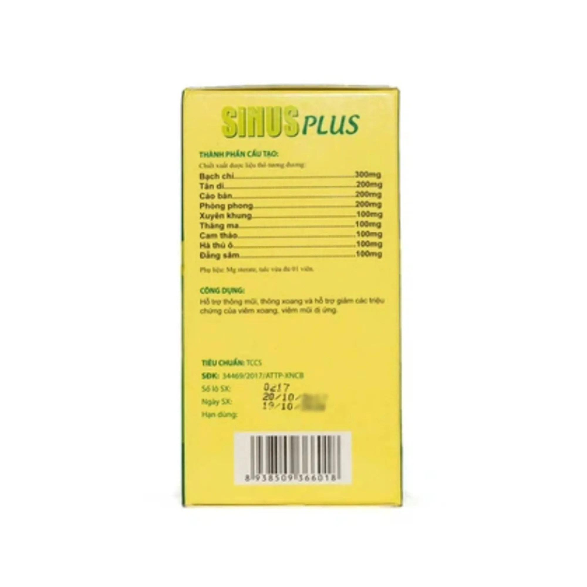 Sinus Plus - Hỗ trợ giảm viêm xoang, viêm mũi dị ứng hiệu quả 4