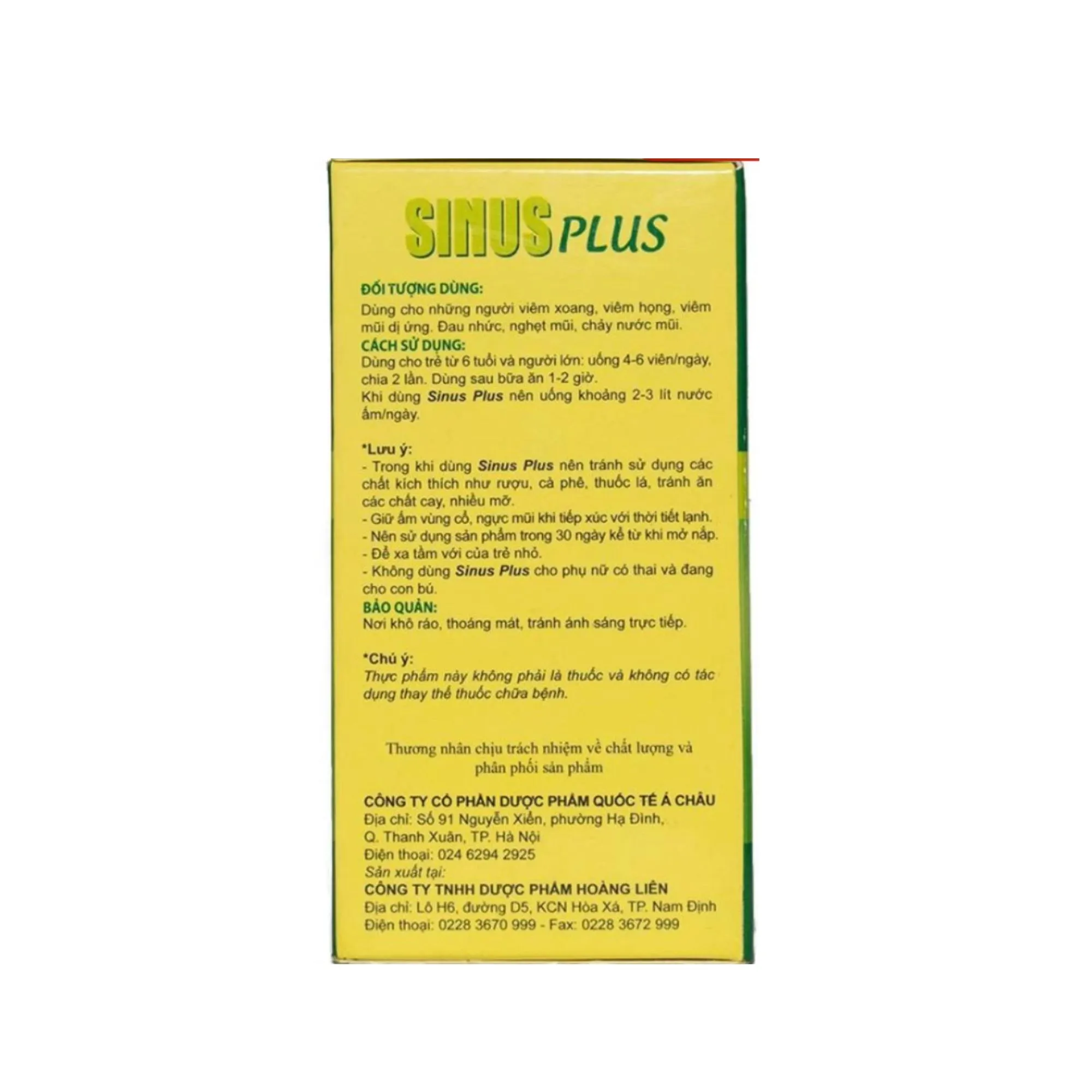 Sinus Plus - Hỗ trợ giảm viêm xoang, viêm mũi dị ứng hiệu quả 5