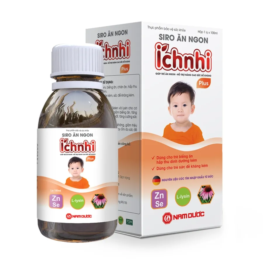 Siro Ích Nhi Plus giúp trẻ ăn ngon, tăng cường hấp thu dưỡng chất (100ml)