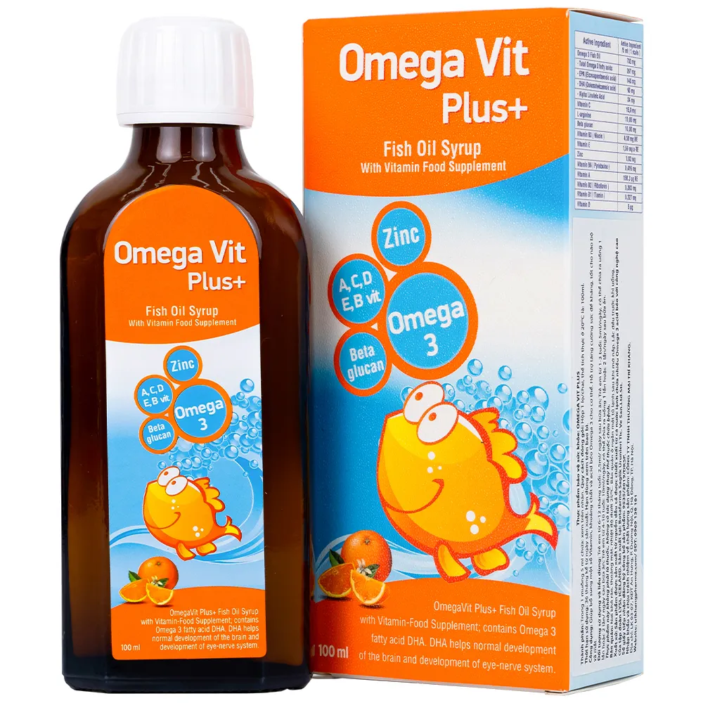 Thực phẩm bảo vệ sức khỏe Omega Vit Plus chai 100Ml