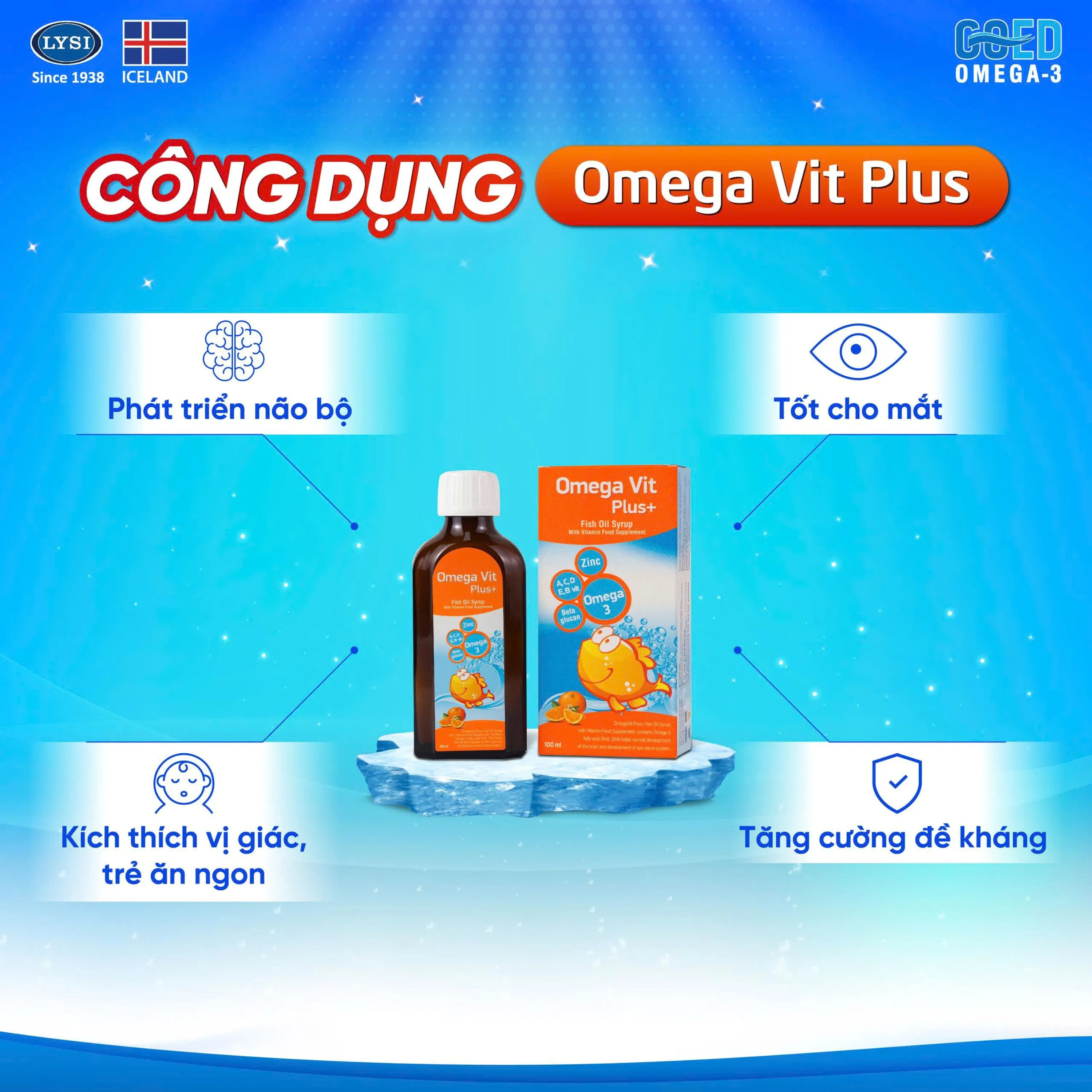 Thực phẩm bảo vệ sức khỏe Omega Vit Plus chai 100Ml 2