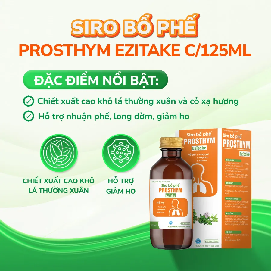 Siro Bổ Phế Prosthym Ezitake (Chai 125ml) 2