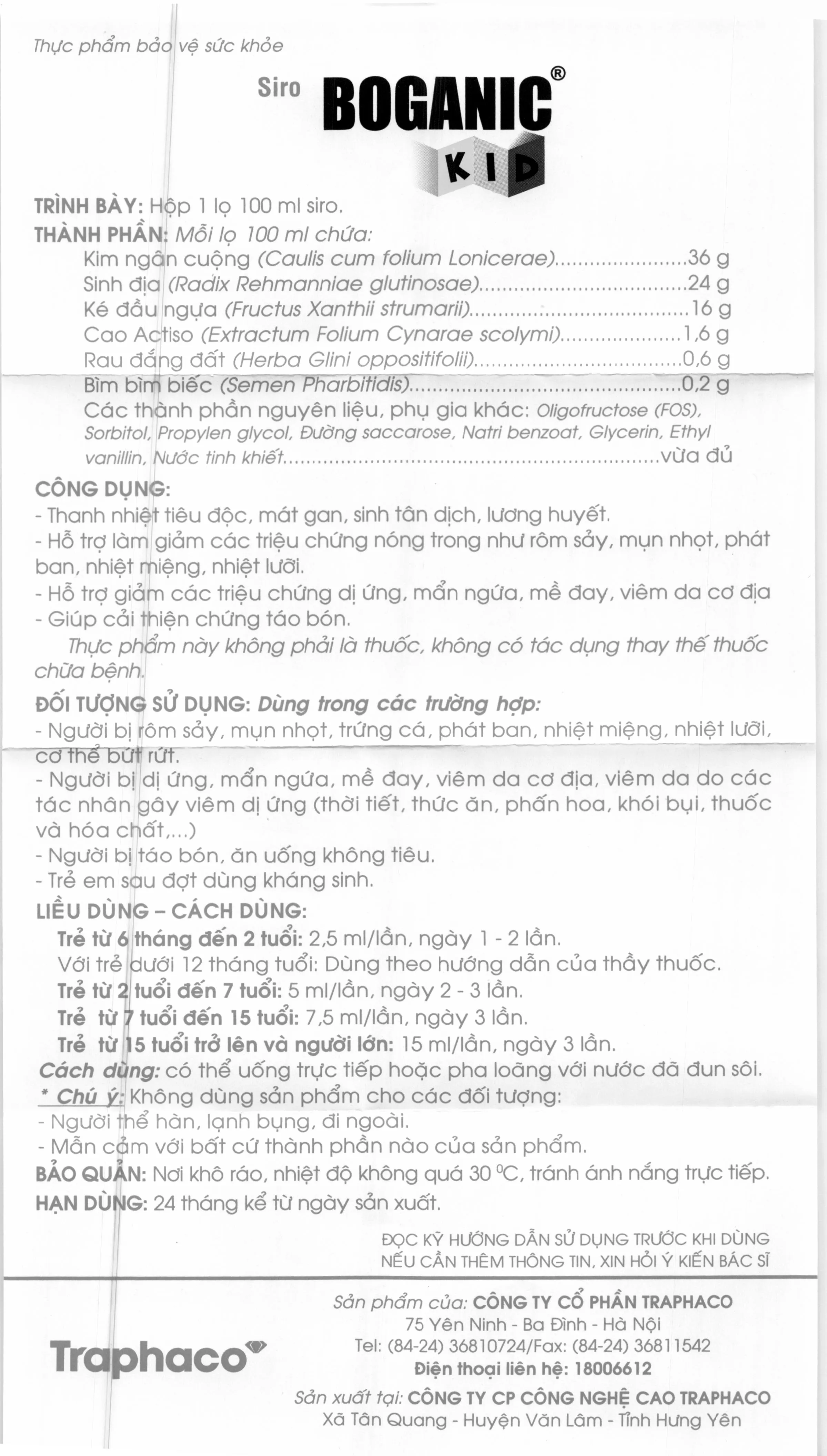 Siro Boganic Kid (Chai 100ml) giúp thanh nhiệt và hỗ trợ giảm táo bón 6