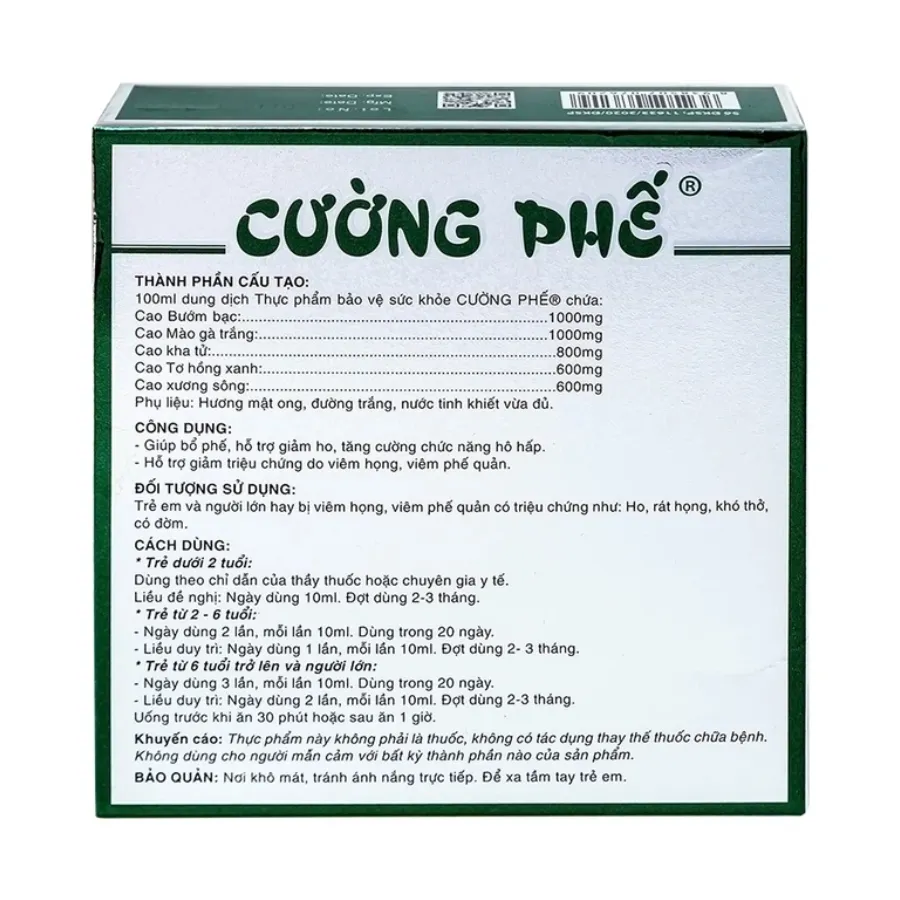 Siro Cường Phế Lotus tăng cường chức năng hô hấp (10 ống x 10ml) 6