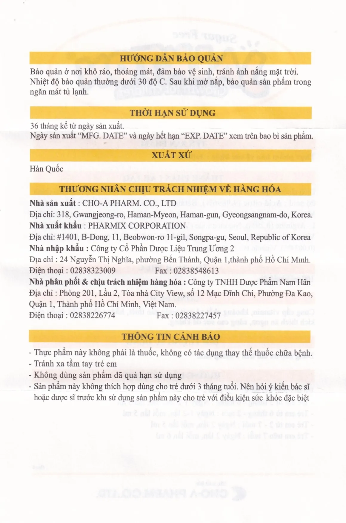 SIRO CUNG CẤP VITAMIN, KHOÁNG CHẤT JALKTON CHO-A 400ML 8