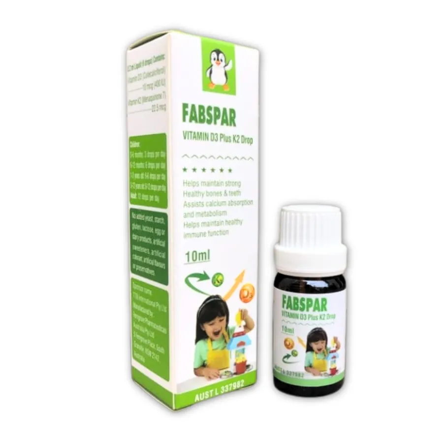 Siro Fabspar Vitamin D3 Plus K2 Drop (10ml)