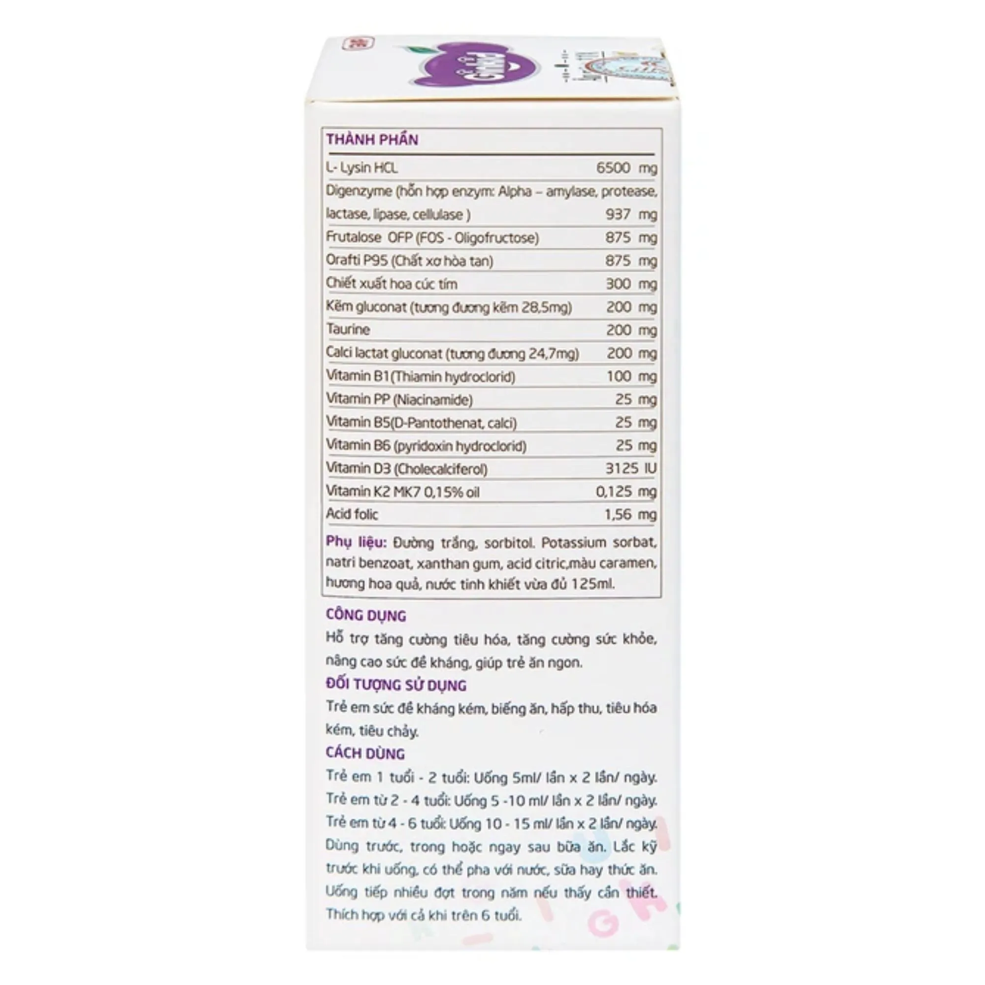 Siro Ginkid ZinC – Bổ sung kẽm, tăng sức đề kháng cho trẻ (125ml) 6