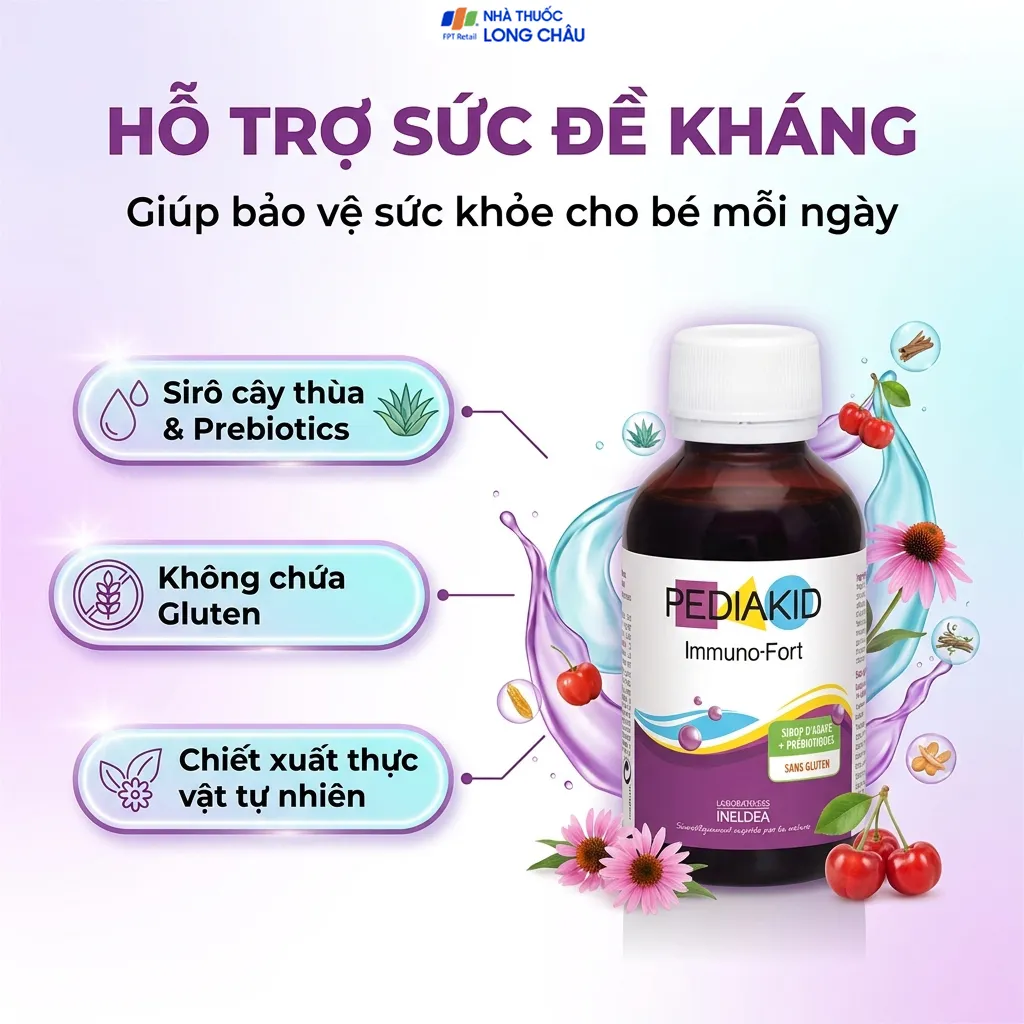 Siro Pediakid Immuno-Fort (Chai 125ml) giúp hỗ trợ sức đề kháng cho bé 2