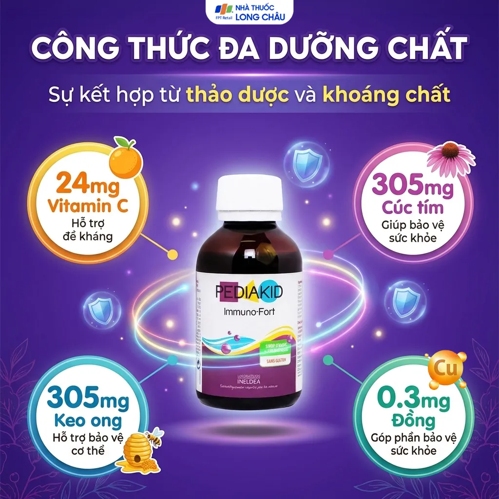 Siro Pediakid Immuno-Fort (Chai 125ml) giúp hỗ trợ sức đề kháng cho bé 3