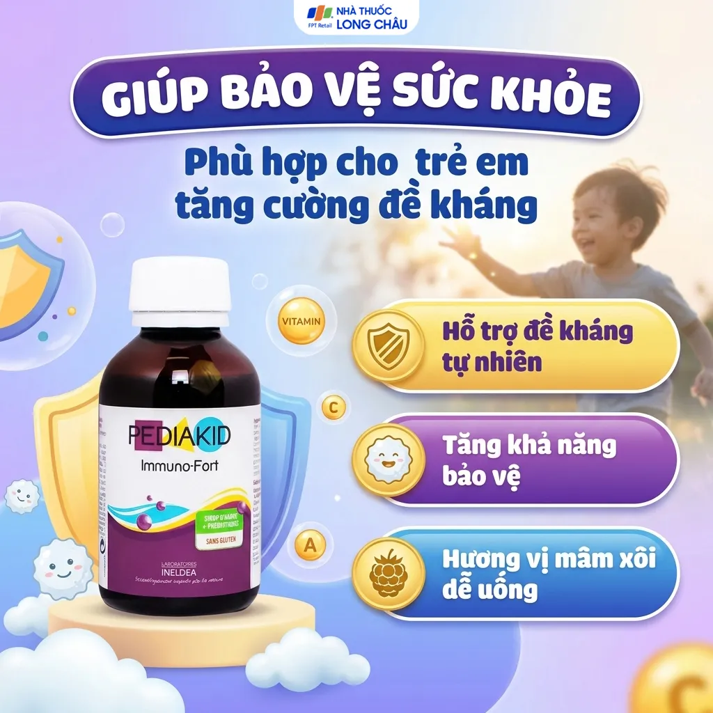 Siro Pediakid Immuno-Fort (Chai 125ml) giúp hỗ trợ sức đề kháng cho bé 4