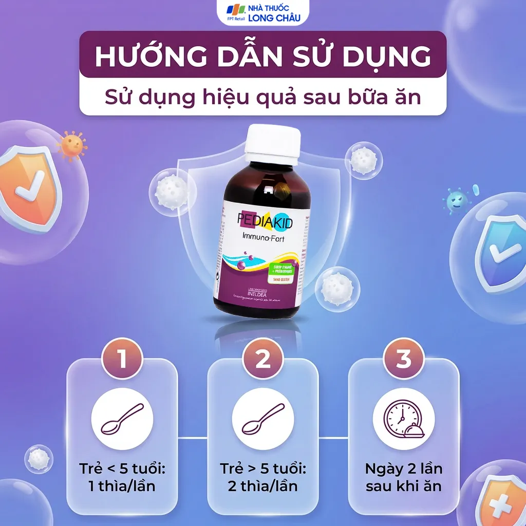 Siro Pediakid Immuno-Fort (Chai 125ml) giúp hỗ trợ sức đề kháng cho bé 5