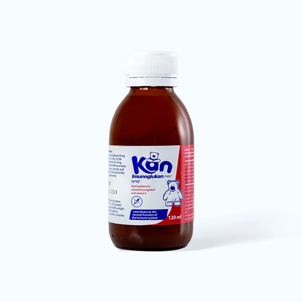 Siro KAN Imunoglukan P4H (chai 120ml) hỗ trợ tăng đề kháng cho trẻ 2