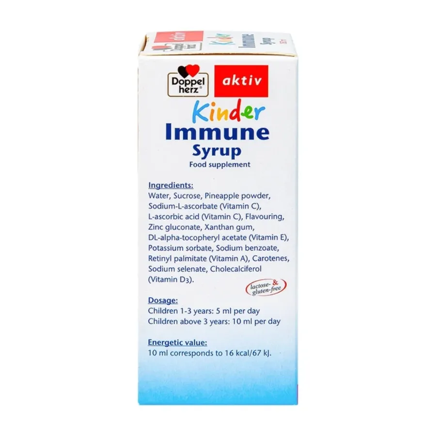 Siro Kinder Immune Doppelherz Aktiv - Tăng Cường Miễn Dịch Cho Trẻ (150ml) 3