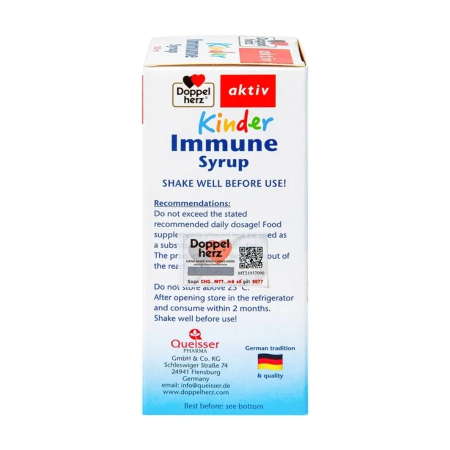 Siro Kinder Immune Doppelherz Aktiv - Tăng Cường Miễn Dịch Cho Trẻ (150ml) 5