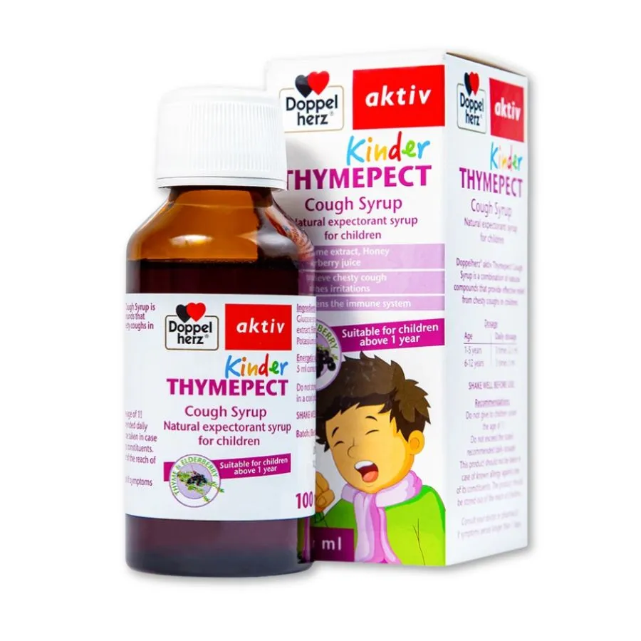 Siro Kinder Thymepect Doppelherz giảm ho, tăng sức đề kháng cho trẻ (100ml)
