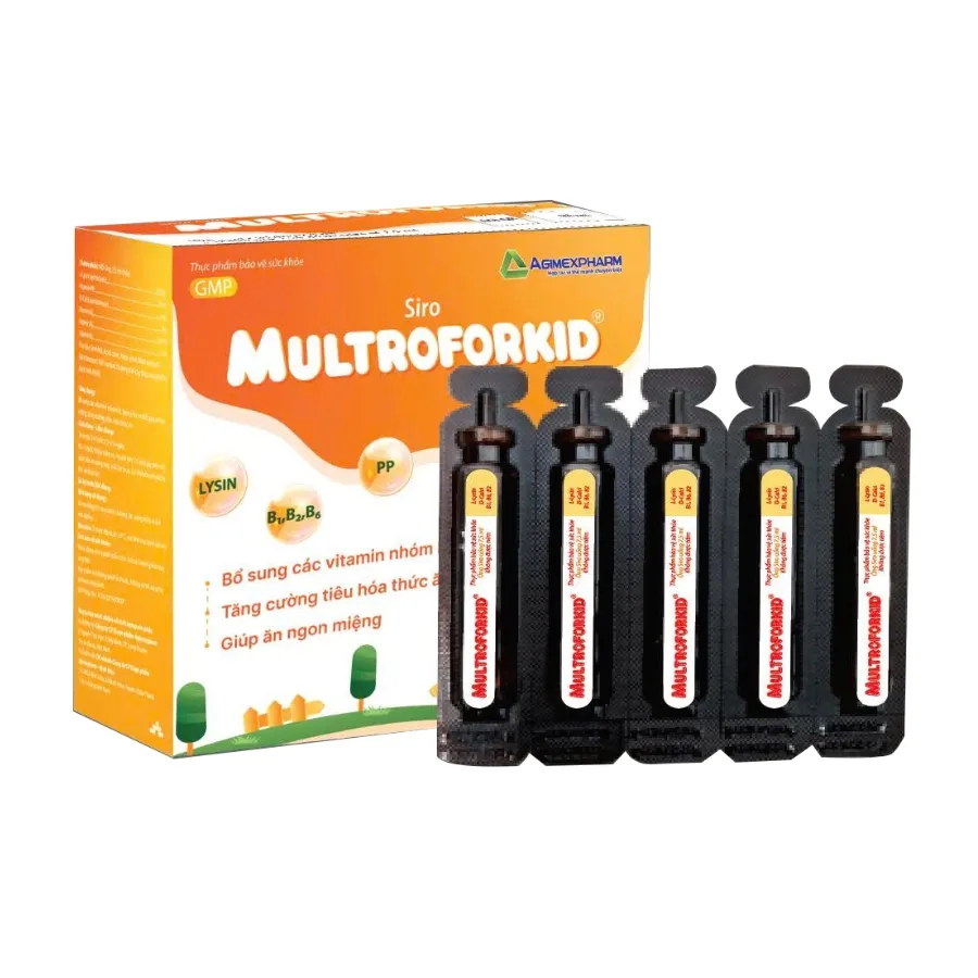 Siro Multroforid hỗ trợ trẻ ăn ngon, tăng cường tiêu hóa (Hộp 25 ống)