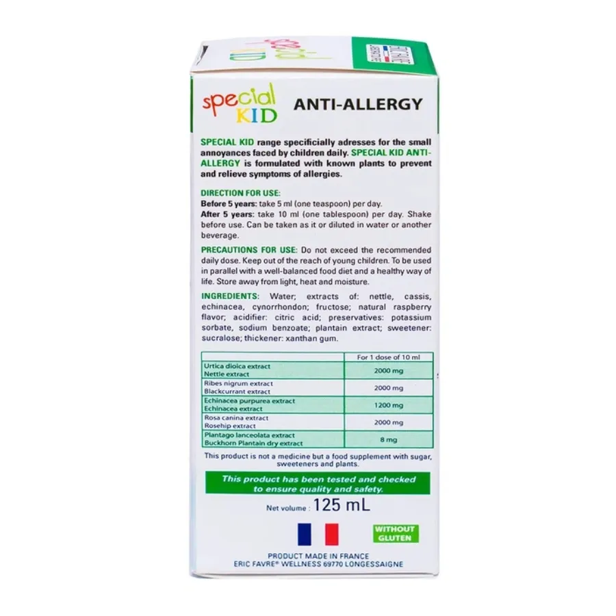 Siro Special Kid Anti-Allergies giảm dị ứng, mẩn ngứa, mề đay 125ml 4