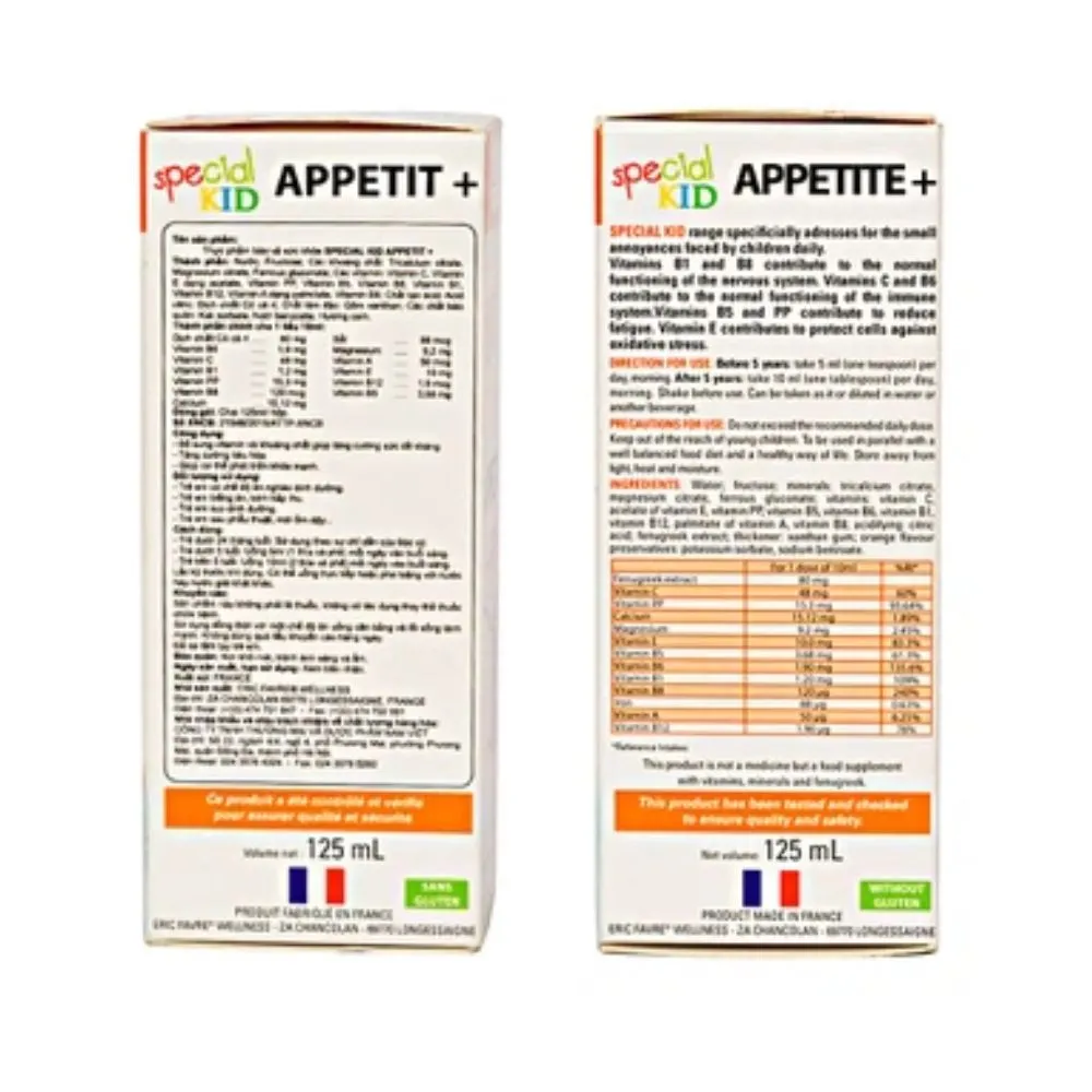 Siro Special Kid Appeti+ bổ sung các vitamin và khoáng chất, hỗ trợ tiêu hóa tốt (125ml) 2