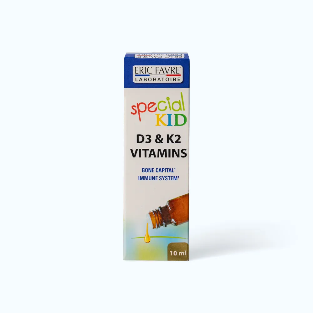 Siro Special Kid K2+D3 (Chai 10ml) giúp hỗ trợ hấp thu canxi cho trẻ