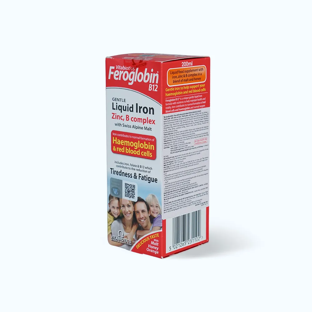 Siro Vitabiotics Feroglobin B12 Liquid (Chai 200ml) giúp hỗ trợ tạo máu 2