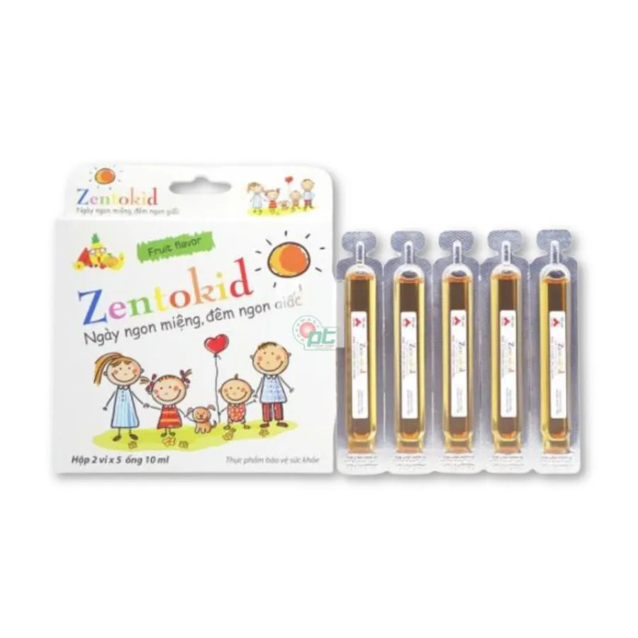 Siro Zentokid hỗ trợ trẻ biếng ăn, chậm tiêu hoá, ngủ ngon giấc (Hộp 10 ống)